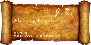 Jászay Kinga névjegykártya